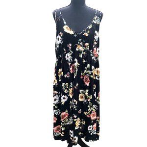 Torrid Black Floral Dress Size 2